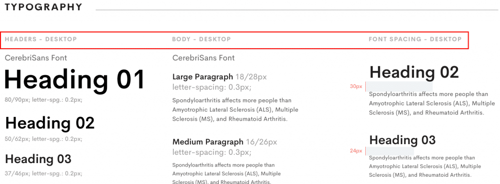desktop typography