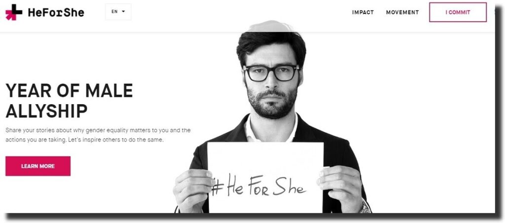 HeForShe Nonprofit Website