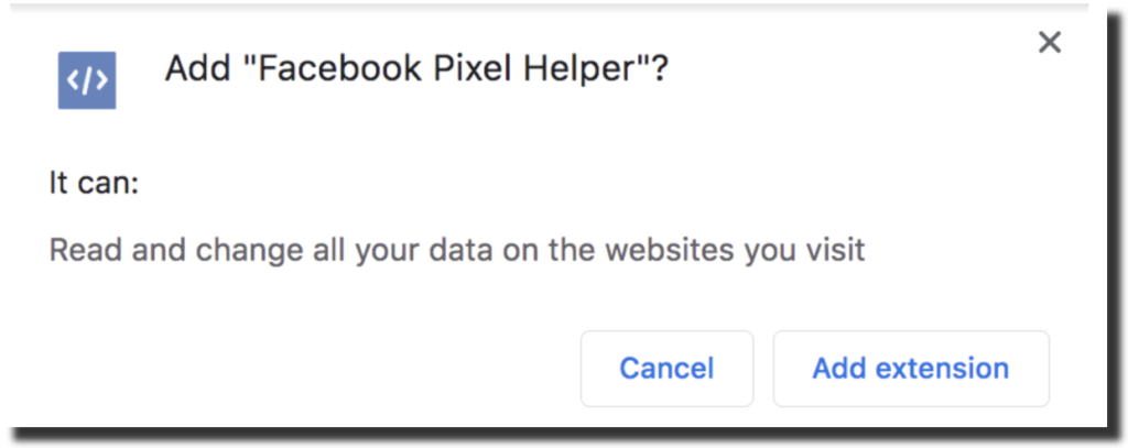 add Facebook pixel helper