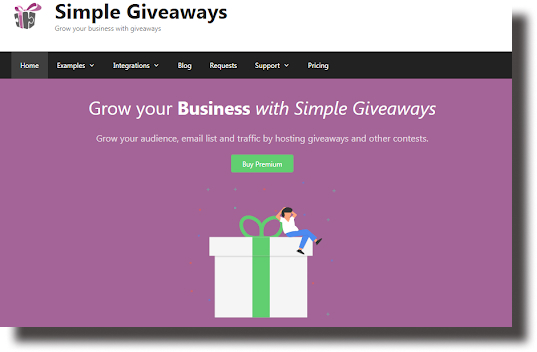 Simple Giveaways WP plugin