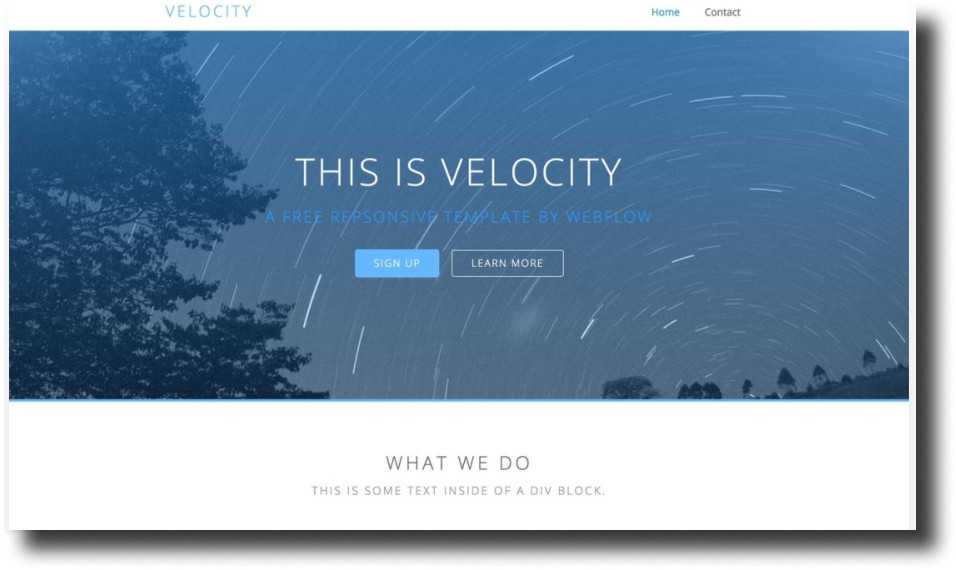 Velocity webflow templates